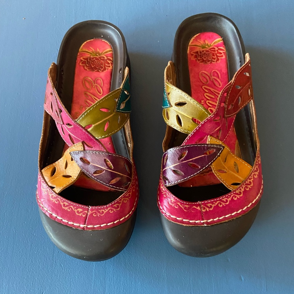 Elite by Corky’s colourful slip on mule